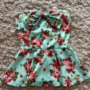Floral Peplum Top